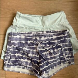 Athleta Mint and Tie-Dye Kids Shorts